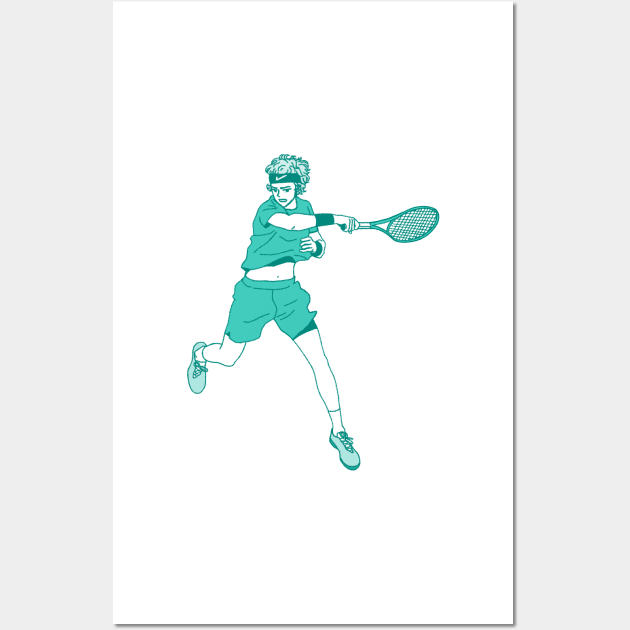 Andrey Rublev's Forehand Wall Art by dotbyedot